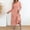 (Fashion 67)Pink, variant on Aimik Women's V-Neck Long Sleeve Smocked Waist Maxi Dress Tiered Ruffle Hem Flowy Casual Fall Swing Dress