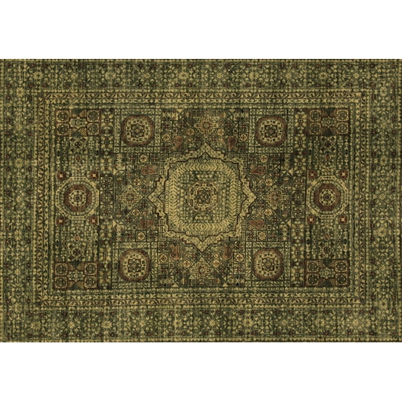 Ahgly Company Indoor Rectangle Abstract Brown Modern Area Rugs, 7' x 9'