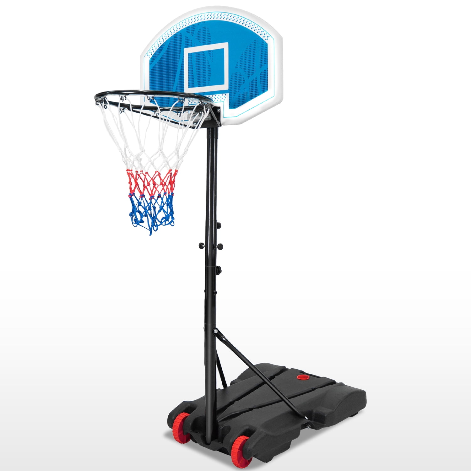 Portable Basketball Hoop, Height Adjustable Basketball Goal System [5.8FT-7FT] w/Shatterproof Backboard, Fillable Base & Wheels
