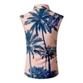 thumbnail image 4 of LTTVQM Hawaiian Shirts for Men Summer Beach Sleeveless Button Down Shirt Casual Tropical Print T-Shirts Basic Outfit Pink M, 4 of 5
