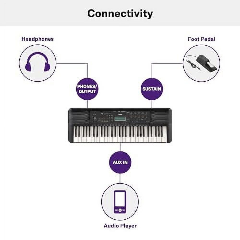 Yamaha PSR-E283 Portable Keyboard 51 Key, Black
