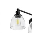 thumbnail image 3 of Home Decorator 37.5" Evelyn Mate Black Bathroom Vanity Light with Glass Shades, 3 of 4
