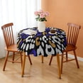 thumbnail image 3 of 60 Inch Round Lace Tablecloth Water Resistant Washable, Leopard Animal Print, 3 of 5