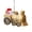 Santa Riding Golden Train, variant on Santa Vehicle Christmas Ornament, Santa Riding Golden Scooter Hanging Decoration for Christmas Tree, Mantel, Wreath, Window and Holiday Party Display, 4.92 Inch