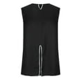 thumbnail image 2 of Mens Tank Top Beach Casual Pullover Solid Mid-length Halloween V-Neck Corset Costume Vest, 2 of 8