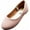 Pink Nubuck, variant on Norty Girls' Ballerina Ballet Slip-On Flat Shoe
