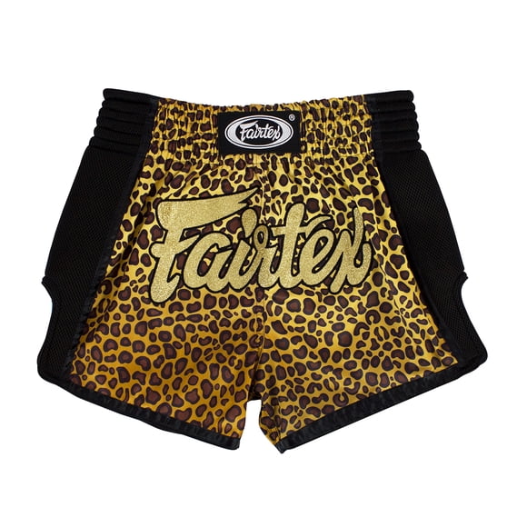 Pantalones cortos de boxeo para muay thai Fairtex BS1709 Leopard Skin M