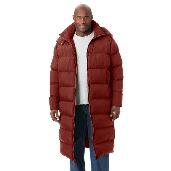 KingSize Men's Big & Tall Long Quilted Puffer Coat