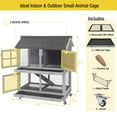 thumbnail image 6 of Aivituvin Outdoor Rabbit Hutch Bunny House with Wheels, Wooden Guinea Pig Cage for Small Animals, 6 of 9