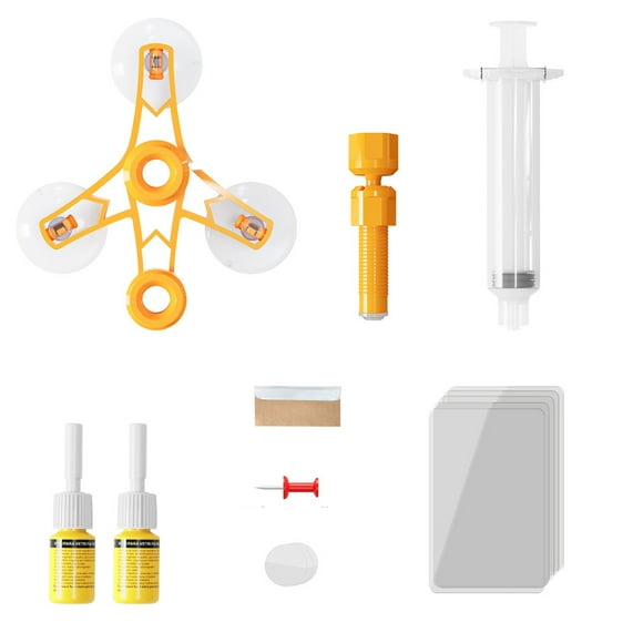 Binwennn 6mlWindshield Kit Windshield Crack Kit Upgraded Windshield Kit For Chips And Cracks Windshield Chip Kit Quick Fix For Chips Cracks StarShaped Crack Ch Cement Crack Filler Popcorn Ceiling Wall