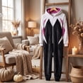 thumbnail image 7 of Halloween Spider Cosplay Flannel Onesie,Soft Fleece Hooded Pajamas Jumpsuit for Theme Party, 7 of 7