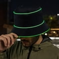 thumbnail image 5 of LED Light Up Bucket Hat Glowing Fisherman Hat Neon Party Hat For Festival Rave Concert Night Club Costume, Battery Not Included One Size, 5 of 10