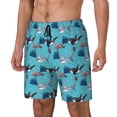 thumbnail image 2 of Haiem Party Shark Cute Mens Swim Trunks with Compression Liner 2 in 1 Swimming Shorts Stretch Swimwear Quick Dry,Board Shorts-X-Large, 2 of 9