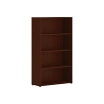 HON Mod HLPLBC3013B4 Book Case - 30" x 13"53" - 4 Shelve(s) - 2 Adjustable Shelf(ves) - Finish: Mahogany - Adjustable Shelf, Durable, Laminated, Scratch Resistant, Spill Resistant, Stain Resistant