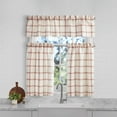 thumbnail image 2 of Mainstays 3 Pieces Printed Tier Sets Red Plaid, Recycled Polyester, BCI Cotton, 56"W x 14"L, Indoor Curtain, Indoor Curtain, Adult, 2 of 6