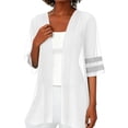 thumbnail image 4 of Posijego Womens Chiffon Cardigans Lightweight Short Sleeve Open Front Casual Summer Beach Cardigans Jackets for Women, 4 of 7