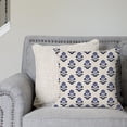 thumbnail image 3 of Block Print Throw Pillow Covers 20x20 Inch Set of 2 Blue Vintage Farmhouse Boho Floral Outdoor Decorations Decorative Throw Pillows Cases Cushion Covers for Home Living Room Couch Decor, 3 of 6