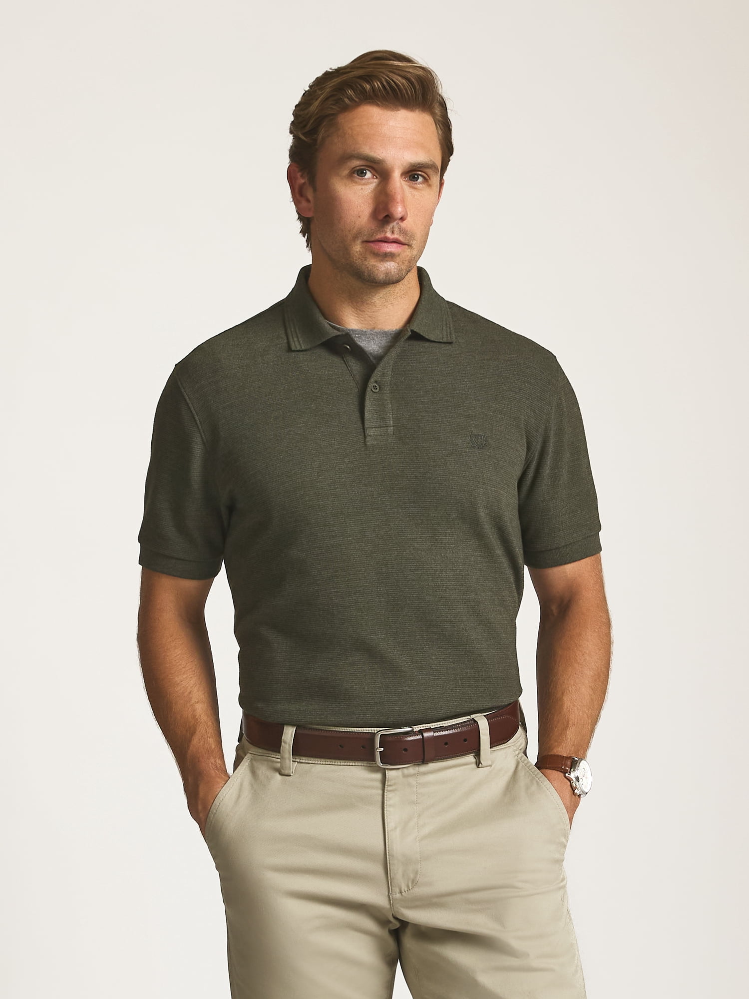 Chaps Men’s and Big Men’s Seacoast Wash Ribbed Knit Polo, Sizes S–3XL