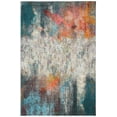 thumbnail image 2 of SAFAVIEH Luxor Jerri Abstract Distressed Area Rug, Ivory/Blue, 6'7" x 9'2", 2 of 9