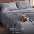 thumbnail image 6 of U by Bedsure Stay Put Queen Sheet Sets, 4 Piece 18" Deep Pockets Non-Slip Polyester Microfiber Bed Sheets, Gray, 6 of 11