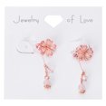 thumbnail image 4 of 1 Paire de Boucles d'Oreilles Goutte à Goutte en Résine Fleur de Cerisier (Rose), 4 of 8