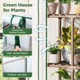 thumbnail image 3 of Bamworld Mini Greenhouse for Outdoor 3-Tierd Reusable Portable Warm House with PE Cover Compact Garden and Backyards Portable Rack with Sturdy Eucalyptus Frame Winter-Proof for Plant Protection, 3 of 6