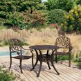 thumbnail image 1 of vidaXL 3 Piece Bistro Set Cast Aluminium Bronze, 1 of 5
