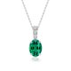 thumbnail image 1 of Collar colgante JeenMata de Piedra Natal de mayo 1,25 quilates Esmeralda oro blanco 18 K, 1 of 6