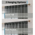 thumbnail image 4 of THD Scarlett Semi Sheer Pocket Top & Back Tab Lightweight Window Curtains Drapery Panels, 2 Panels, 4 of 4