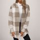 thumbnail image 1 of Chaqueta y abrigo informal de manga larga sin capucha para mujer, de invierno, de polar de doble cara, a cuadros, de manga larga, tipo cárdigan, abrigo, blusa de poliéster, 1 of 5