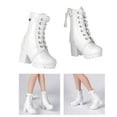 thumbnail image 5 of 1/6 Scale High Heeled Shoes Boot for 12" Women Figures Model Accessories White, 5 of 8