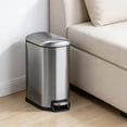 thumbnail image 2 of 10L Stainless Steel Step Can With Inner Soft Close Lid For Kitchen Living Room And Use Strong Bag J Bags Small Draw String Bags Small Bags with Handles Waste Liner Super Large Bags Yard Bag Heft Bag, 2 of 4
