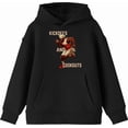 thumbnail image 4 of Go Sports! But Where's the Food? Youth Black Long Sleeve Hoodie-XL, 4 of 6