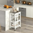 thumbnail image 2 of Costway Compact Kitchen Island Cart Rolling Service Trolley with Stainless Steel Top Basket, 2 of 10