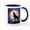 White/Navy Inside, variant on CafePress - Howling Wolf Mugs - 11 oz Ceramic Mug - Novelty Coffee Tea Cup