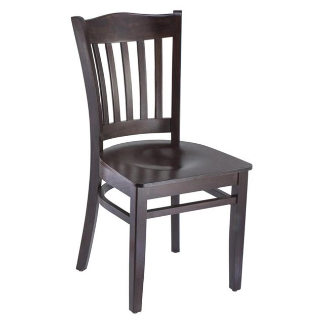 Chaise d'Appoint Hybride en Noyer avec Assise en Bois (Lot de 2)