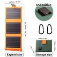 thumbnail image 3 of Panel solar plegable para camping y senderismo: cargador solar USB portátil para teléfonos y pequeños dispositivos electrónicos, panel fotovoltaico ligero para exteriores con salida USB dire, 3 of 6