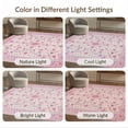 thumbnail image 7 of ODIKA Pink Boho Botanical Motif Ornate Trellis Panel Vintage Distressed Foldable Easy Care for Master Suite, California King, Under Bed, 7 of 7