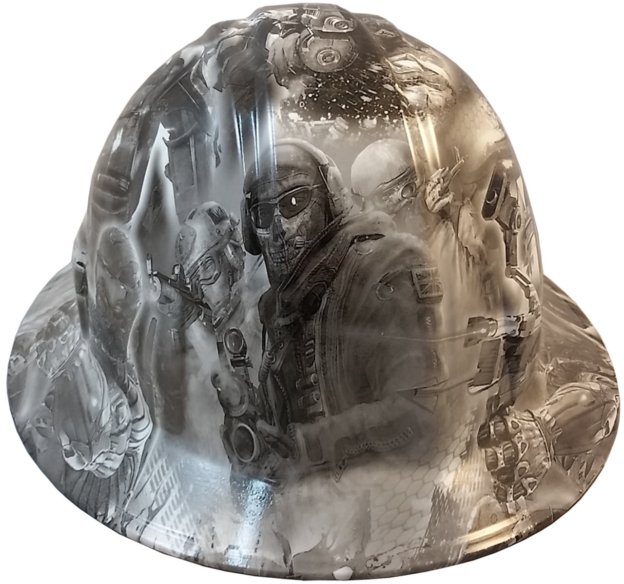 Modern Soldier Hydro Dipped Hard Hats Full Brim Design with 4 Pt Suspension
