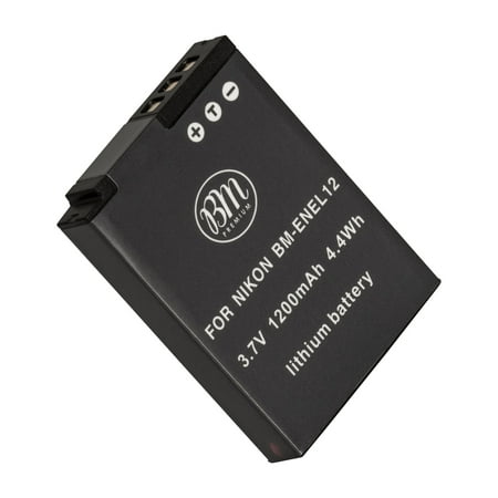 BM EN-EL12 Battery for Nikon Coolpix A1000 B600 W300 A900 AW100 AW110 AW120 AW130 S9050 S9200 S9300 S9400 S9500 S9700 S9900 KeyMission 170, 360 Camera