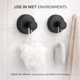 thumbnail image 6 of 2 Pack Suction Cup Hooks, No-Drill Wall Hooks for Glass, Tile & Mirror, Black Wreath Hanger for Front Door, Bathroom Shower Towel Hook, 6 of 7