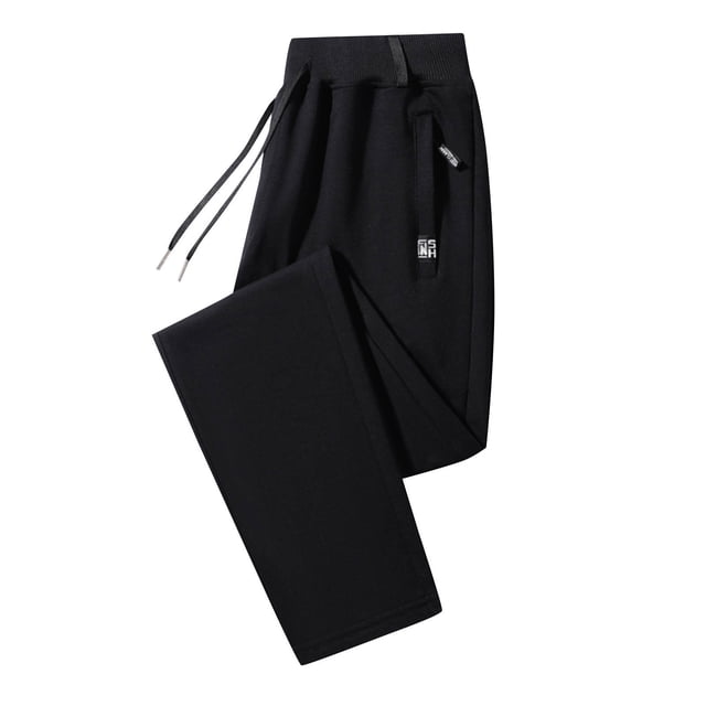 aidice Men's Plus Size Trackpants Drawstring Elastic Waist Loose Casual Fall Athletic Joggers Pant with Zipper Pockets