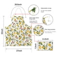 thumbnail image 7 of Yellow Lemon Fruit Flowers Yellow Pattern Apron-Garden Aprons for Women with Pockets-Cotton Linen Waterproof Kitchen Cooking Gardening Aprons Adjustable for Kitchen,Cooking,BBQ and Salon 33x27 Inch, 7 of 7