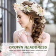 thumbnail image 2 of Artificial Floral Crown Elegant Girl Floral Wreath Crown Photo Wreath Prop, 2 of 9