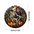 thumbnail image 4 of Skull Window Decor,Luminous Skull Window Decor Window Suncatcher Hanging Ornaments Wall Art,11.8''Colorful Acrylic Home Decor Halloween and Christmas Decoration Gifts, 4 of 7