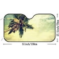 thumbnail image 2 of GZHJMY Car Front Windshield Sunshade UV Heat Protection, Foldable Auto Windshield Sun Visor for Sedan SUV Vintage Palm Background, Car Sunscreen Blocks UV Rays Heat 51x27.5inch Keep Vehicle Cool, 2 of 6