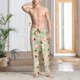 thumbnail image 2 of Fotbe Ladybug And Wild Flowers Pantalones de Pijama para Hombre, Pantalones de Dormir, Pantalones de Casa con Cintura Ajustable y Bolsillos-Large, 2 of 6