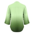 thumbnail image 6 of hxobax Womens Gradient Tunic Tops Split 3/4 Length Sleeve Tshirts Henley V Neck Shirts Summer Blouse, 6 of 7