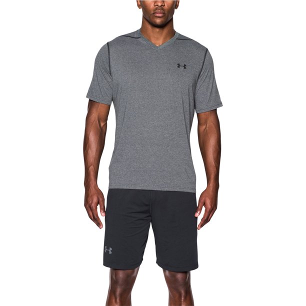 Under Armour Threadborne - Camiseta básica para hombre, color gris, extragrande Under Armour Camiseta básica