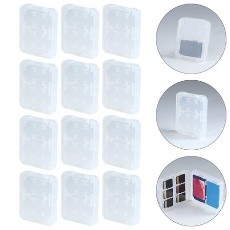 FRCOLOR 20 Pcs Memory Card Holder Case Transparent